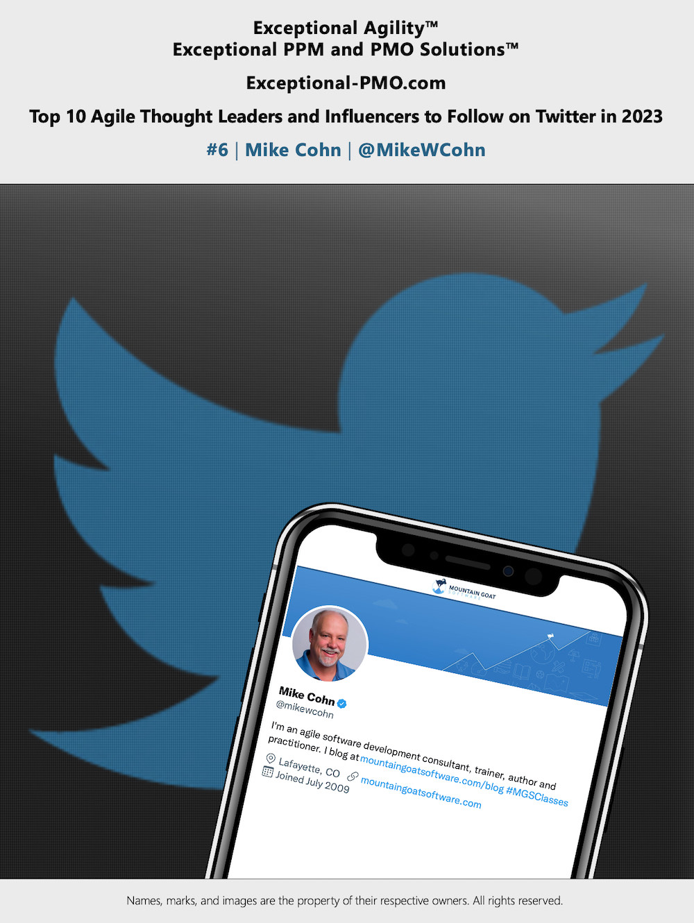 Exceptional-PMO_com - Top 10 Agile Thought Leaders and Influencers to Follow on Twitter in 2023 - 06 - lr - sq