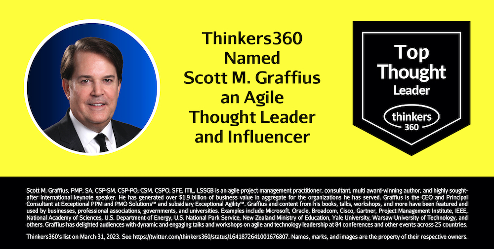 Scott M Graffius Featured by Thinkers360 on Agile List on March 31 2023 - LR